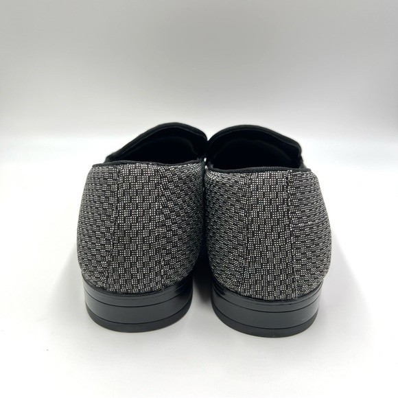 9.5W 9.5 W WIDE Stacy Adams Saville Black‎ Gray Silver Slip On Loafers Shoes